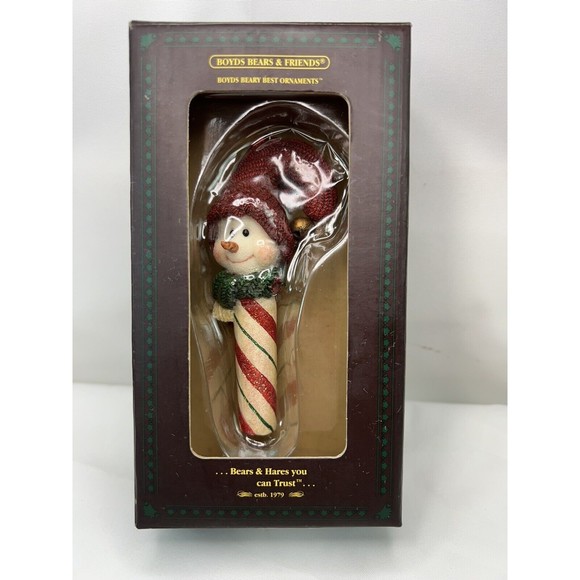 Vtg 2003 Boyds Bears‎ Ornament Bluster Dandycane #257030 Christmas Candy Cane - Picture 1 of 5